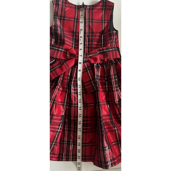 NEW Bonnie Jean Girl Size 4 Red Black Plaid Sleeveless Dress Black Jacket NWT - Picture 7 of 10